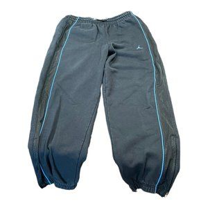 Vintage 2005 20th Anniversary Jordan Black & Carolina Blue Sweatpants zip leg.